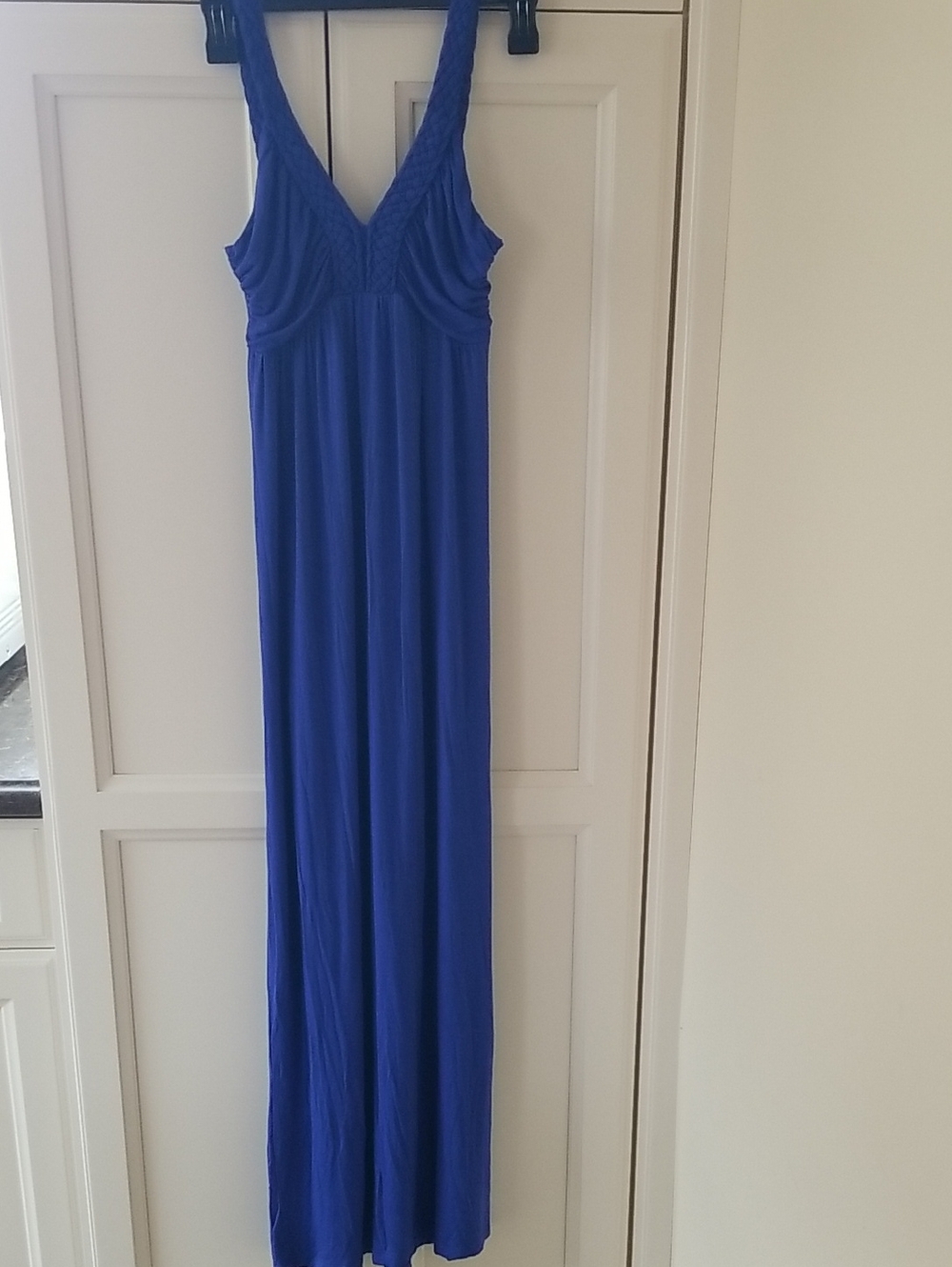 Design History Cobalt Blue Braided-Strap V-Neck Maxi Dress - Size M